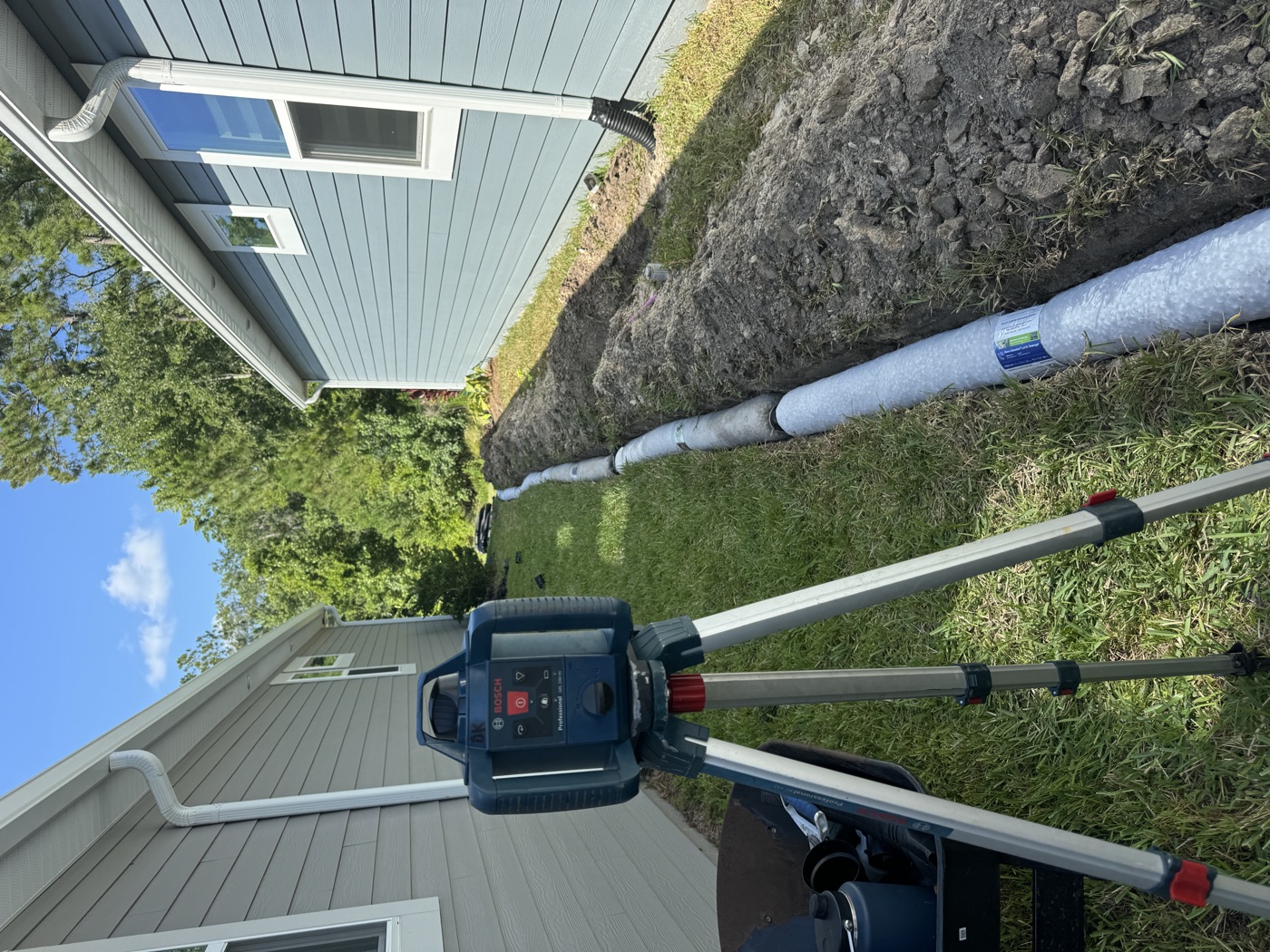 French drain install, Columbia County